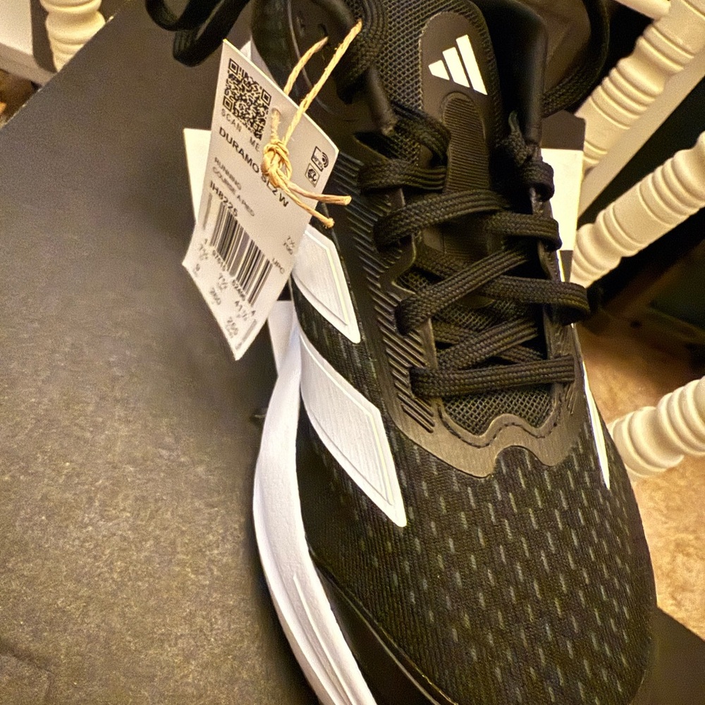Adidas Duramo Black and White Running Shoes